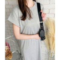 Amulet/アミュレット Amulet 半袖ロングTシャツワンピース 夏トップス 半袖 デイリー ラフ マキシ シャツ 着回し オフィス カジュアル シンプル 体型カバー /508324350