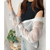Amulet/アミュレット Amulet リブノースリーブニット 重ね着 リブ ニット 韓国 ファッション レディース 春夏 着回し 体型カバー 通勤 ハイネック オフィス /508324351