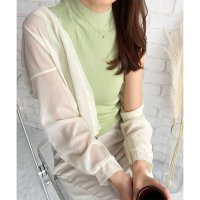 Amulet/アミュレット Amulet リブノースリーブニット 重ね着 リブ ニット 韓国 ファッション レディース 春夏 着回し 体型カバー 通勤 ハイネック オフィス /508324351