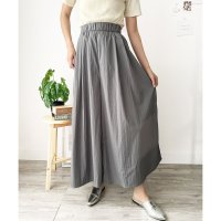 Amulet/アミュレット Amulet ワイドフレアロングパンツ フレア パンツ 体型カバー ゴム 韓国 ファッション レディース 春夏 着回し ガウチョパンツ 軽やか 通/508324353