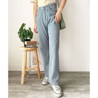 Amulet/アミュレット Amulet ワイドストレートデニム風パンツ ワイド パンツ 体型カバー 韓国 ファッション レディース 春夏 着回し 軽やか 通勤 旅行 カジュ/508324354