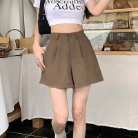 shoppinggo/ショッピングゴー shoppinggo ショートパンツ レディース スーツパンツ ハーフパンツ ボトムス ウエストゴム ゆったり リラックス 五分丈/508324413