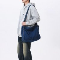 shoppinggo/ショッピングゴー shoppinggo デニムバッグ A4サイズ対応 大きめ ショルダーバッグ 肩掛け BIGサイズ 2wayバッグ 大容量 A4布カバントート/508324425
