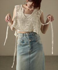 Fashion Letter/ファッションレター Fashion Letter かぎ針編みクロシェニット サイドリボンベスト/508324452