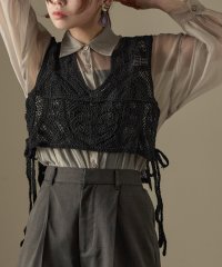 Fashion Letter/ファッションレター Fashion Letter かぎ針編みクロシェニット サイドリボンベスト/508324452
