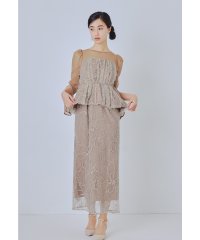 niana/ニアナ niana ラメ刺繍レイヤードドレス 花柄 パーティードレス オケージョンドレス 結婚式 二次会 同窓会 成人式 お呼ばれワンピース デイリー ディナー/508324454