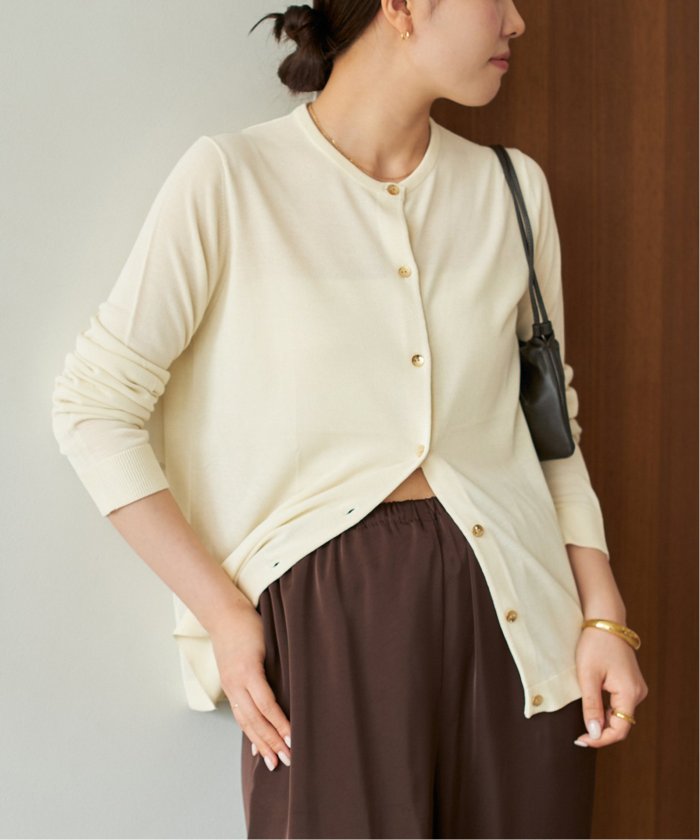 【美品】plage プラージュ　テープヤーンアゼカーディガン ベージュ plage（プラージュ）の「COTTON TAPE YARN プルオーバー（ニット