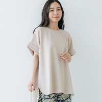 coca/コカ coca ライトエンボスロールアップスリーブトップス/508324765