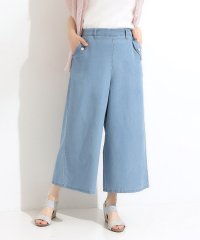 SHOO・LA・RUE　DRESKIP/【洗える/S－LL/接触冷感】金ボタンがアクセント　大人のデニムガウチョパンツ/508324894