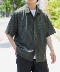ITEMS URBAN RESEARCH/ジオメレースオープンカラー半袖シャツ/508324999