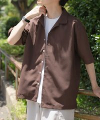 ITEMS URBAN RESEARCH/リネンタッチオープンカラーシアーシャツ/508325000
