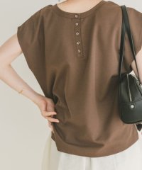 ITEMS URBAN RESEARCH/バックボタンフレンチTシャツ/508325003