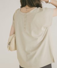 ITEMS URBAN RESEARCH/バックボタンフレンチTシャツ/508325003