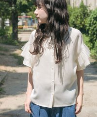 ITEMS URBAN RESEARCH/チュールドッキングフリルブラウス/508325006