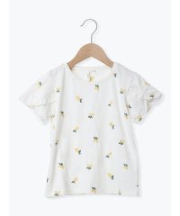 Samansa Mos2 Lagom/◎レモン刺繍袖フリルTシャツ/508325111