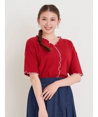 Re-J＆SUPURE/カーディガン風配色メロートップス/508325127