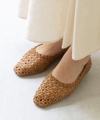 Menue/メヌエ Menue スクエアトゥメッシュ編みフラットパンプス/508325177