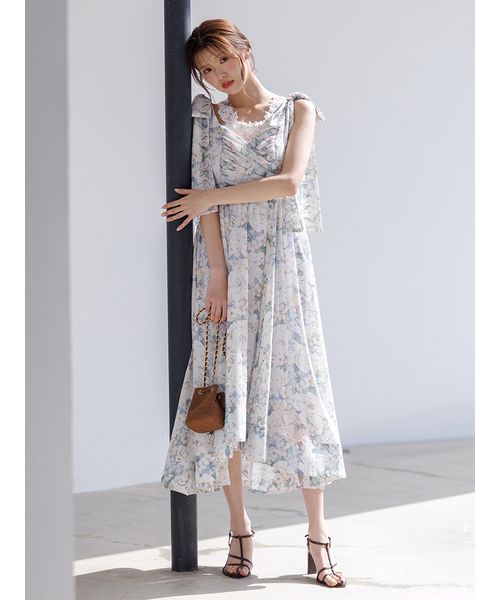 セール 30%OFF】デコルテレースワンピース(508325197