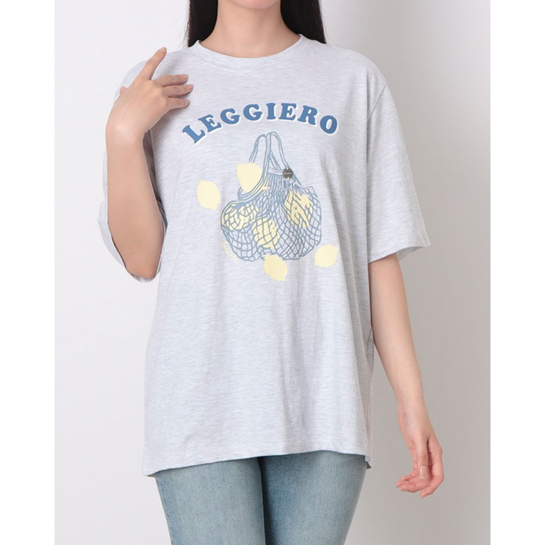 ルエブル LOEUVRE Fruit-motive Loose-fit Half Sleeve T-shirt （BUTTER BEIGE） セール】ルエブル LOEUVRE Fruit－motive Loose－fit Half