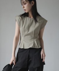 Girly Doll/ガーリードール Girly Doll タックデザインフレンチスリーブトップス/508325267