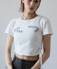 Girly Doll/ガーリードール Girly Doll サイドシャーリングクロップドTシャツ/508325273