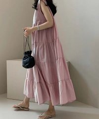 Girly Doll/ガーリードール Girly Doll ノースリーブティアードギャザーワンピース/508325279