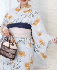 HAPPY EXP/ハッピーキュウビン HAPPY急便 セパレート 浴衣 レディース 浴衣セット 簡単！1人で着れる綿セパレート浴衣2点セット（二部式浴衣+帯）/508325362
