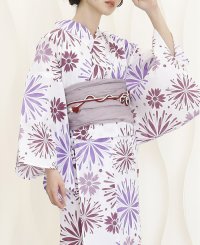 HAPPY EXP/ハッピーキュウビン HAPPY急便 セパレート 浴衣 レディース 浴衣セット 簡単！1人で着れる綿セパレート浴衣2点セット（二部式浴衣+帯）/508325362