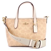 COACH/コーチ COACH ショルダーバッグ シグネチャー キャンバス シティ ミニ トート バッグ CW032 IMXDM SAND/CHALK/508325414