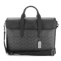 COACH/コーチ COACH ショルダーバッグ シグネチャー キャンバス サリバン ポートフォリオ ブリーフ ケース CZ402 QBMI5 CHARCOAL/BLACK/508325419