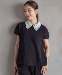 KUMIKYOKU（LARGE SIZE）/【UVカット・2WAY】レース襟フレンチテリー カットソー/508325771