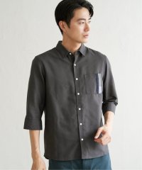 ikka/7分袖リネン混切り替えポケットシャツ/508173509