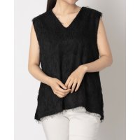Pizzo Bianco/ピッツオ ビアンコ Pizzo Bianco フリンジジャガードジレ/508262206