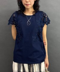 NICOLE white/袖レースプルオーバー/508284462