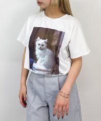 NICOLE CLUB/フレンチスリーブ猫Tシャツ/508284470