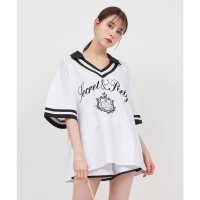 ROYAL PARTY/ロイヤルパーティー ROYAL PARTY ユニフォーム風配色オーバーカットトップス/508326165