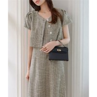 KOBE LETTUCE/コウベレタス KOBE LETTUCE ストレッチツイードバルーンスリーブショートジャケット [K1389]/508326188