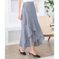 KOBE LETTUCE/コウベレタス KOBE LETTUCE アシンメトリーフリルチェックスカート [M4242]/508326189