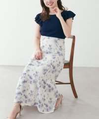 NICE CLAUP/OLIVE des OLIVE OUTLET/【natural couture】フリル袖ニットドッキングワンピー/508326231