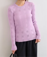 U by Spick&Span/《予約》フラワーアイレットリブニットトップス/508326599