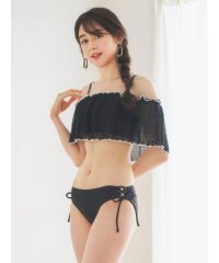 Resort Island/透かし編みニットオフショルダービキニ/508326634