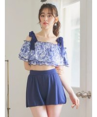 Resort Island/花柄・ドット柄×オフショル水着 スイムウェア 3点セット/508326636
