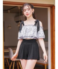 Resort Island/花柄・ドット柄×オフショル水着 スイムウェア 3点セット/508326636