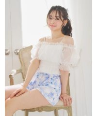 Resort Island/オーガンジー×オフショル水着 スイムウェア 3点セット/508326637