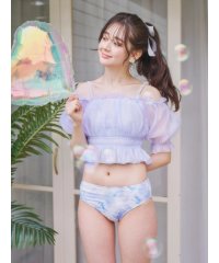 Resort Island/オーガンジー×オフショル水着 スイムウェア 3点セット/508326637