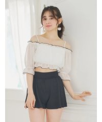 Resort Island/配色メロー×オフショル水着 スイムウェア 3点セット/508326641