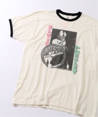 JOURNAL STANDARD relume Men's/BLUESCENTRIC 別注 リンガーT ”PINK & LIME ELVIS PRESLEY HIPS”/508327005
