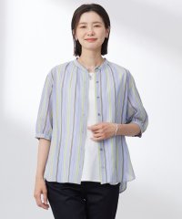J.PRESS LADIES（LARGE SIZE）/【洗える】ランダムストライプ ブラウス/508210686