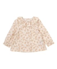 BeBe/【お揃い】コットンローンフラワープリントフリル襟長袖ブラウス(90~100cm)/508284460