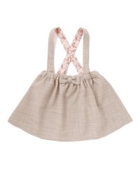 BeBe/リネン調メランジサスペンダー付きギャザースカート(80~100cm)/508284473